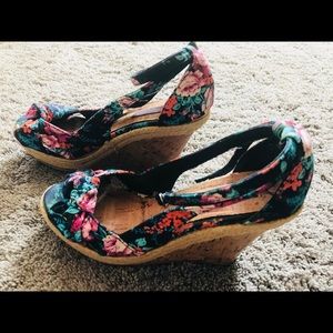 Flower Espadrille Wedges
